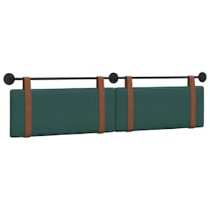 Závěsná čelní deska Tmavě zelená 210 x 55 x 5 cm Antický PU - obrázek 2