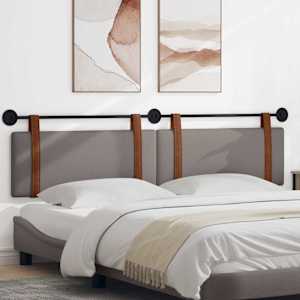 Závěsná čelní deska Nástěnný Taupe 210 x 55 x 5 cm Antický PU - obrázek 1