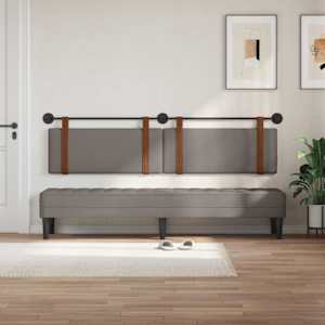 Závěsná čelní deska Nástěnný Taupe 210 x 55 x 5 cm Antický PU - obrázek 3