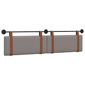 Závěsná čelní deska Nástěnný Taupe 210 x 55 x 5 cm Antický PU - obrázek 2