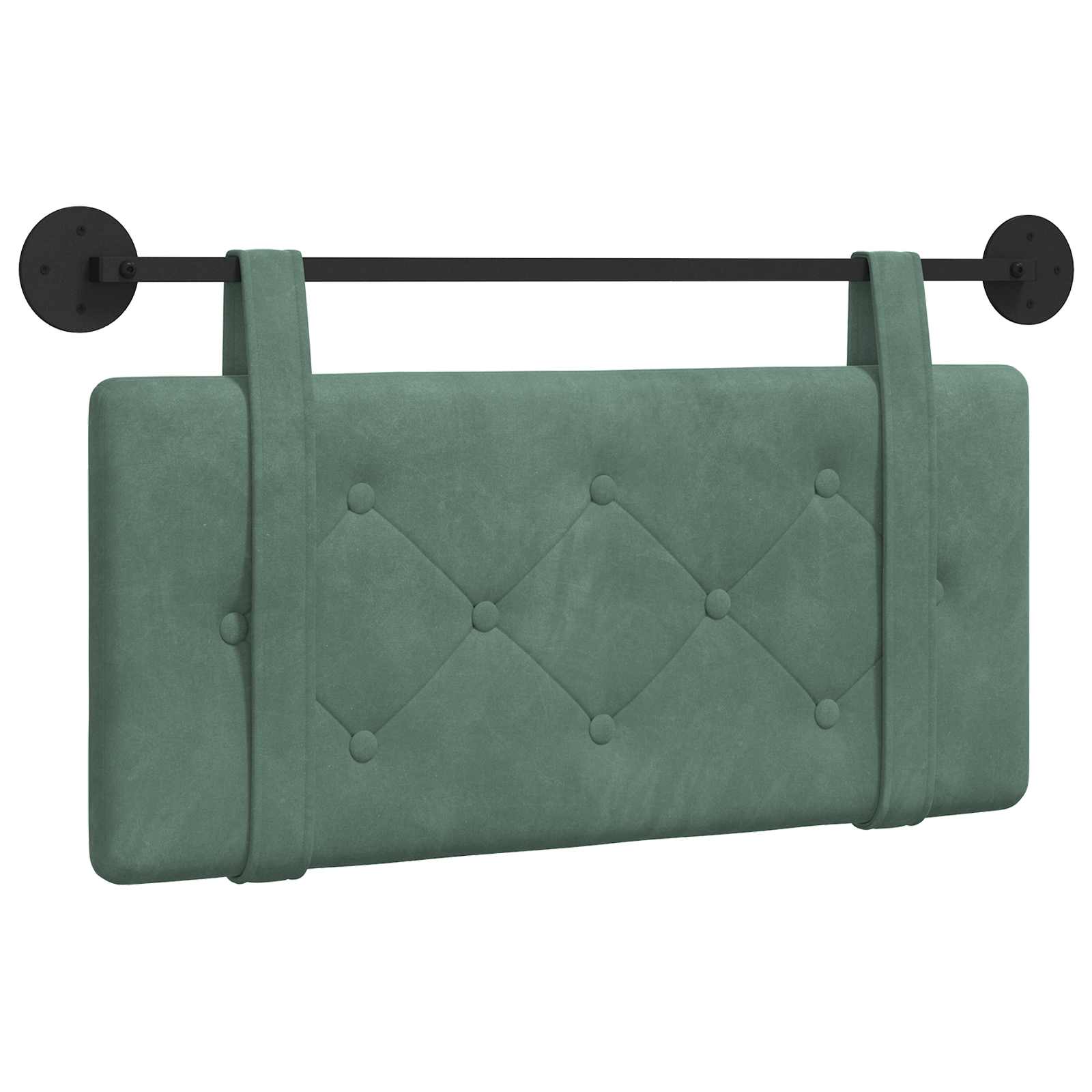 vidaXL Hangend hoofdbord Zeegroen Fluweel groen, foto 3