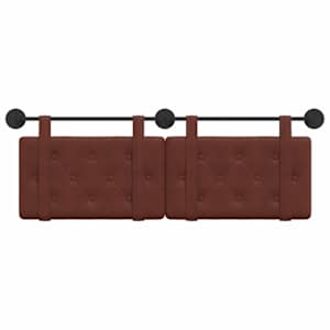 Závěsná čelní deska Lesklá hnědá 130 x 55 x 5 cm Antický PU - obrázek 5