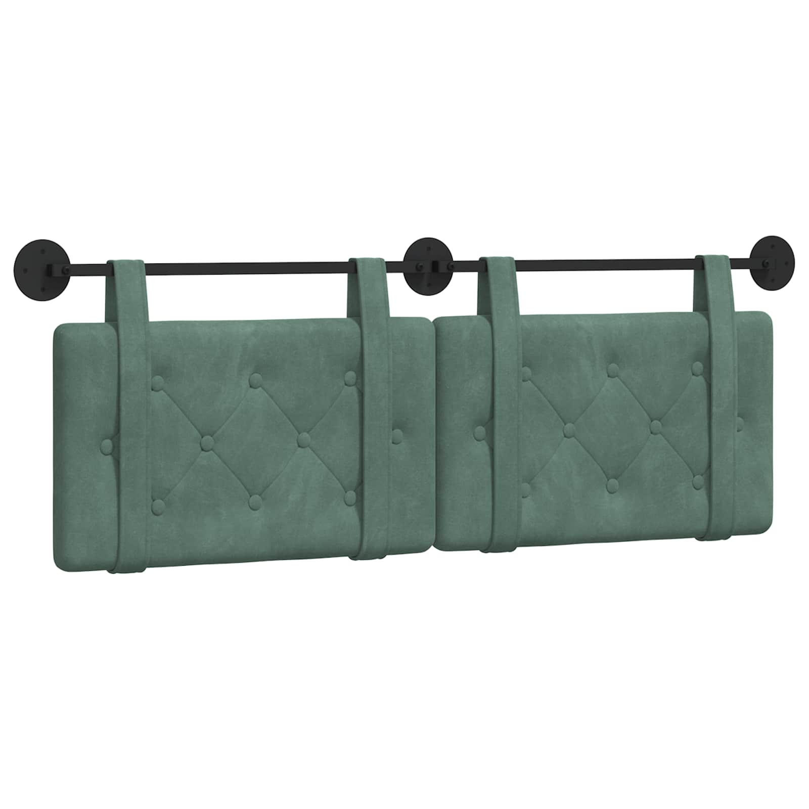 vidaXL Hangend hoofdbord Zeegroen Fluweel groen, foto 3