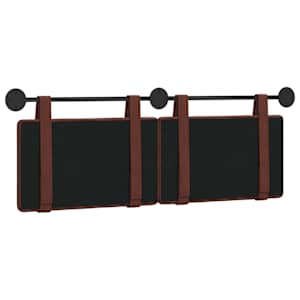 Závěsná čelní deska Lesklá hnědá 150 x 55 x 5 cm Antický PU - obrázek 7