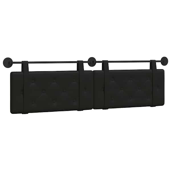 vidaXL Rippuv voodipeats Must Kunstnahk