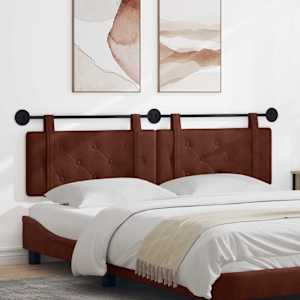 Viseče vzglavje postelje Svetleča rjava Antikni PU