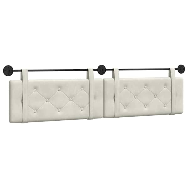 vidaXL Rippuv voodipeats cream Samet