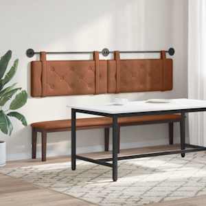 hnědá Nástěnný s čelo 2 pcs Hnědá 200 x 5 x 40 cm Dřevotříska - obrázek 4