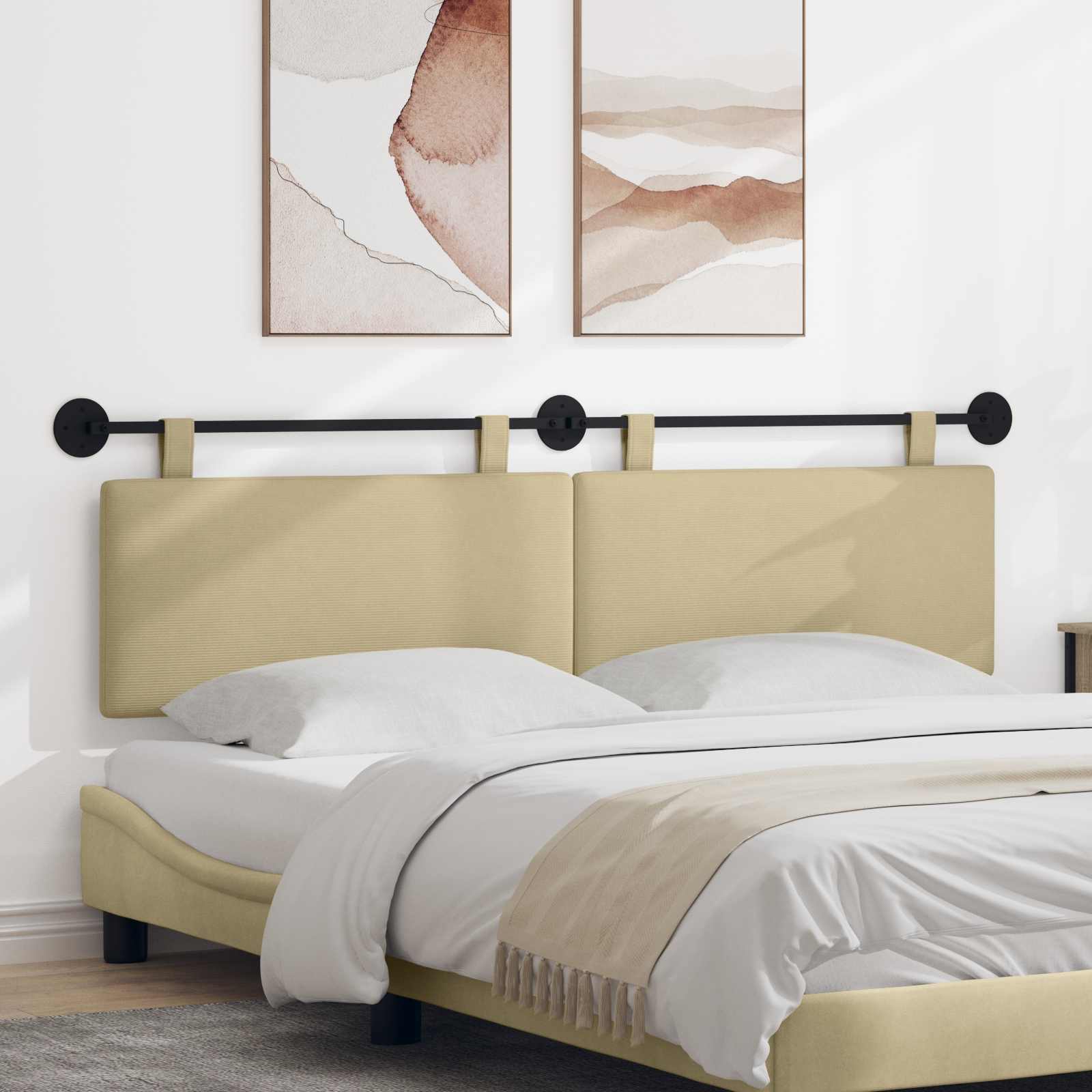 Rippuv Peatoe Hele roheline hall 190 x 55 x 5 cm Korter kangas