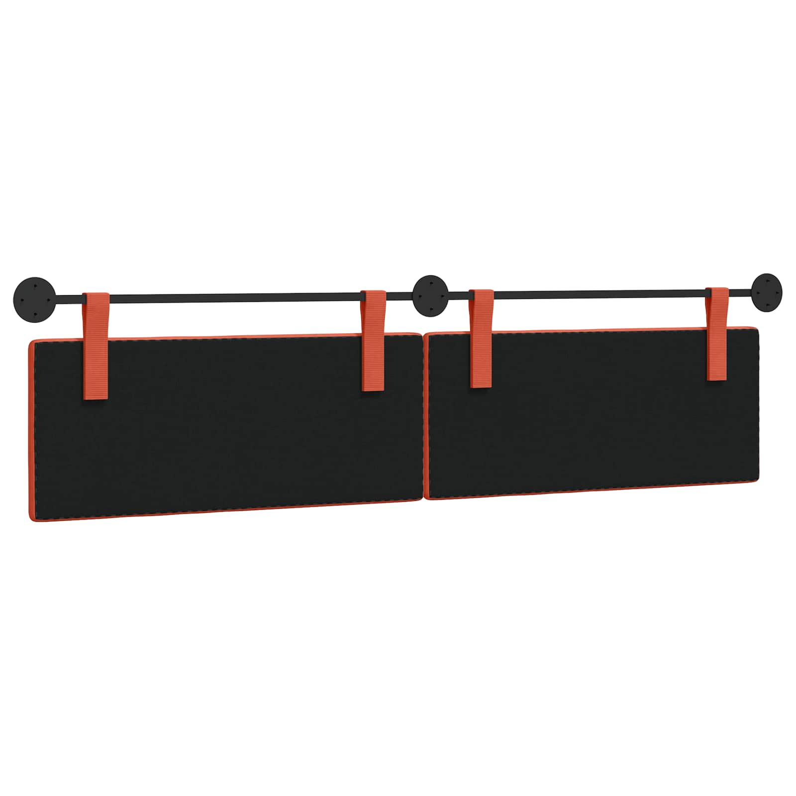 vidaXL Hängevorderseite Uni Rot-Orange 210 x 55 x 5 cm Cordstoff – Bild 7
