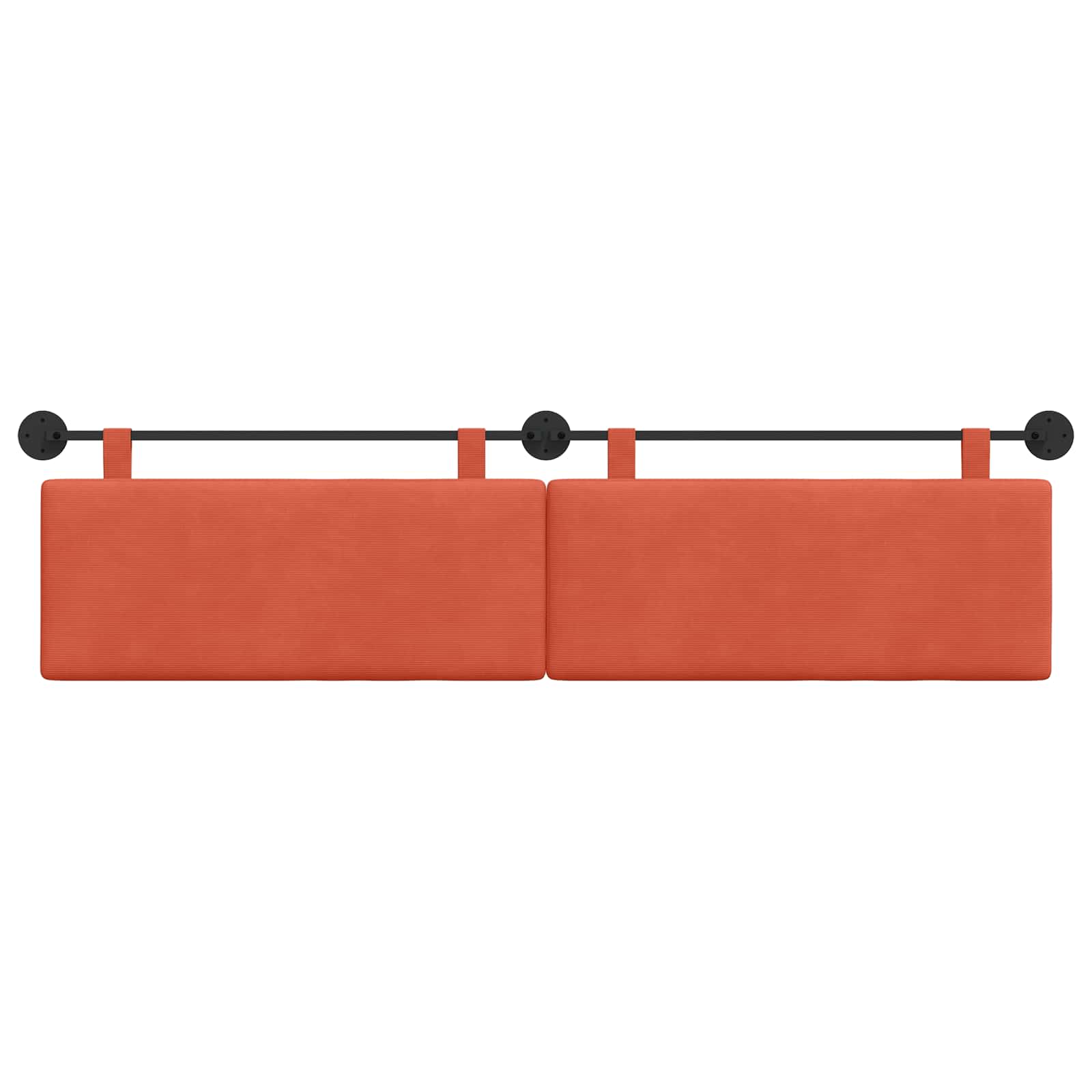 vidaXL Hängevorderseite Uni Rot-Orange 210 x 55 x 5 cm Cordstoff – Bild 5