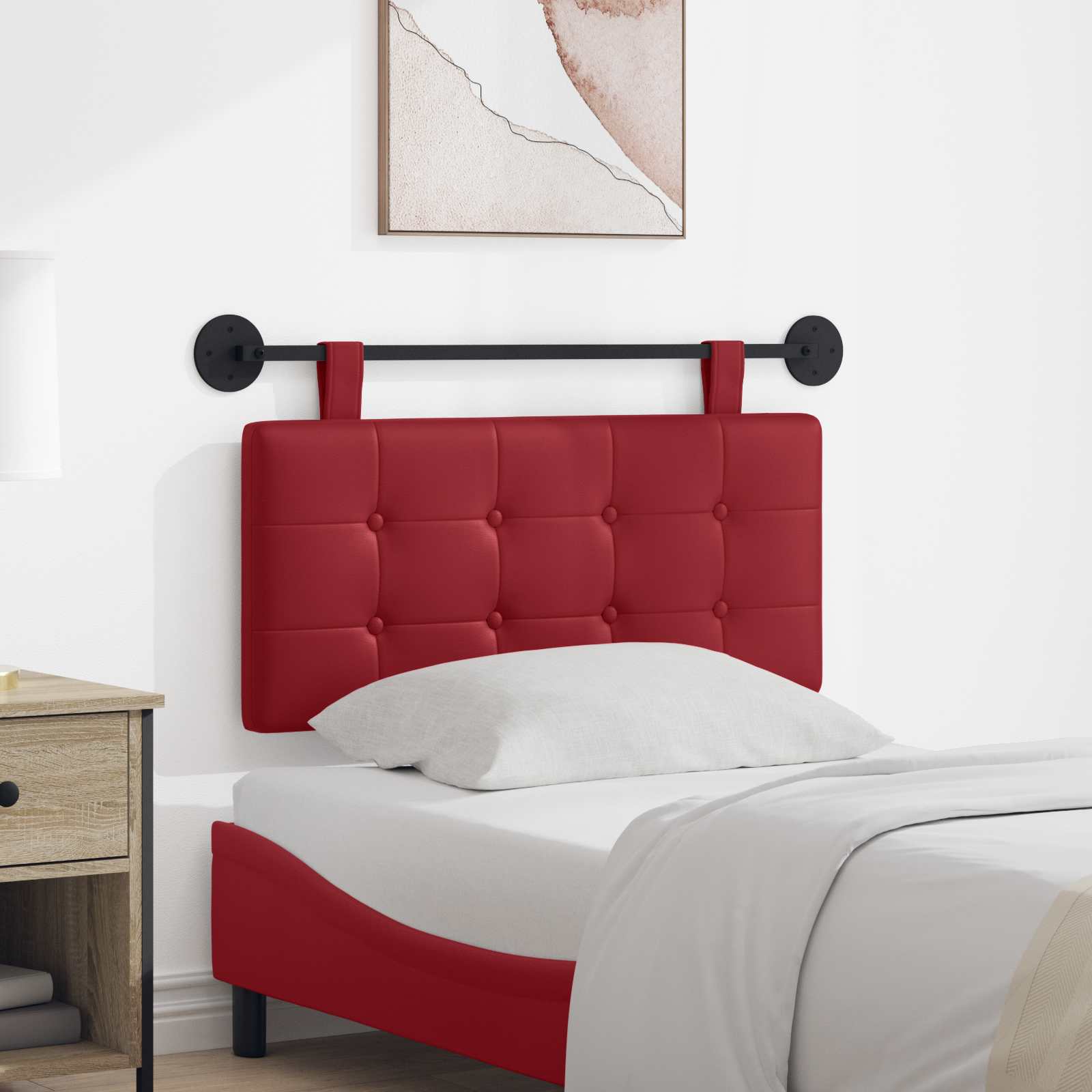 vidaXL Hängevorderseite Weinrot 100 x 55 x 5 cm Kunstleder