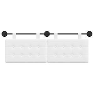 Závěsná čelní deska Nástěnný Bílý 130 x 55 x 5 cm textil - obrázek 5