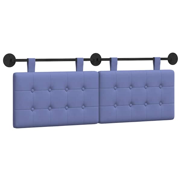 vidaXL Rippuv voodipeats Jeans sinine kangas