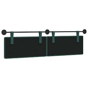 Závěsná čelní deska Tmavě zelená 170 x 55 x 5 cm textil - obrázek 7