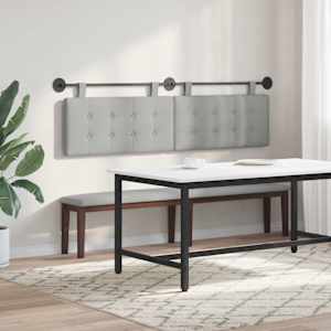 Závěsná čelní deska Oblačno šedá 190 x 55 x 5 cm textil - obrázek 4
