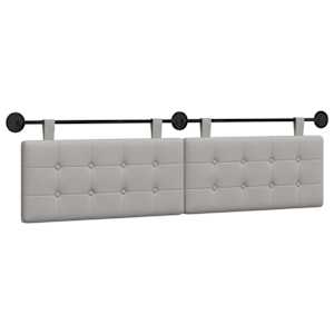 Závěsná čelní deska Oblačno šedá 190 x 55 x 5 cm textil - obrázek 2