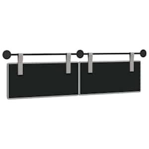 Závěsná čelní deska Oblačno šedá 190 x 55 x 5 cm textil - obrázek 7