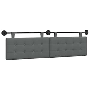 Závěsná čelní deska Nástěnný Tmavě šedá 190 x 55 x 5 cm textil - obrázek 2