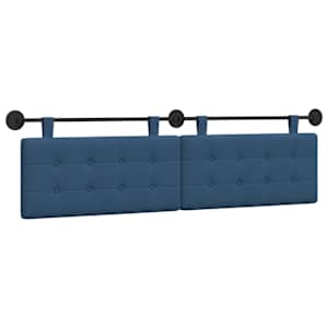 Závěsné čelo postele Modrá textil - obrázek 2