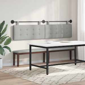 Závěsná čelní deska Oblačno šedá 210 x 55 x 5 cm textil - obrázek 4