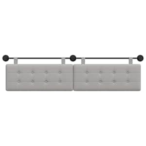 Závěsná čelní deska Oblačno šedá 210 x 55 x 5 cm textil - obrázek 5