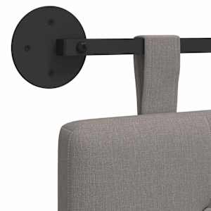 Závěsná čelní deska Nástěnný Taupe 210 x 55 x 5 cm textil - obrázek 9