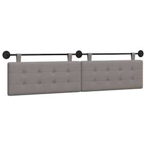 Závěsná čelní deska Nástěnný Taupe 210 x 55 x 5 cm textil - obrázek 2