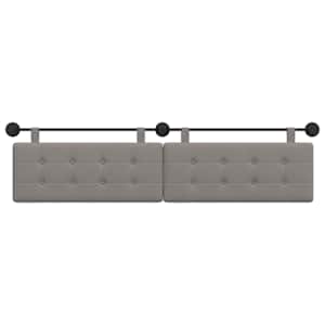 Závěsná čelní deska Nástěnný Taupe 210 x 55 x 5 cm textil - obrázek 5