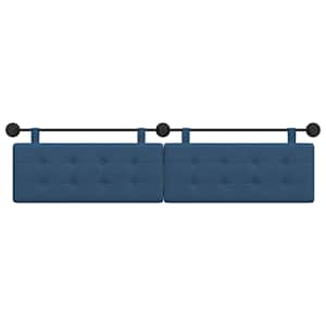 Závěsné čelo postele Modrá Textil - obrázek 5
