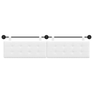Závěsná čelní deska Nástěnný Bílý 210 x 55 x 5 cm textil - obrázek 5