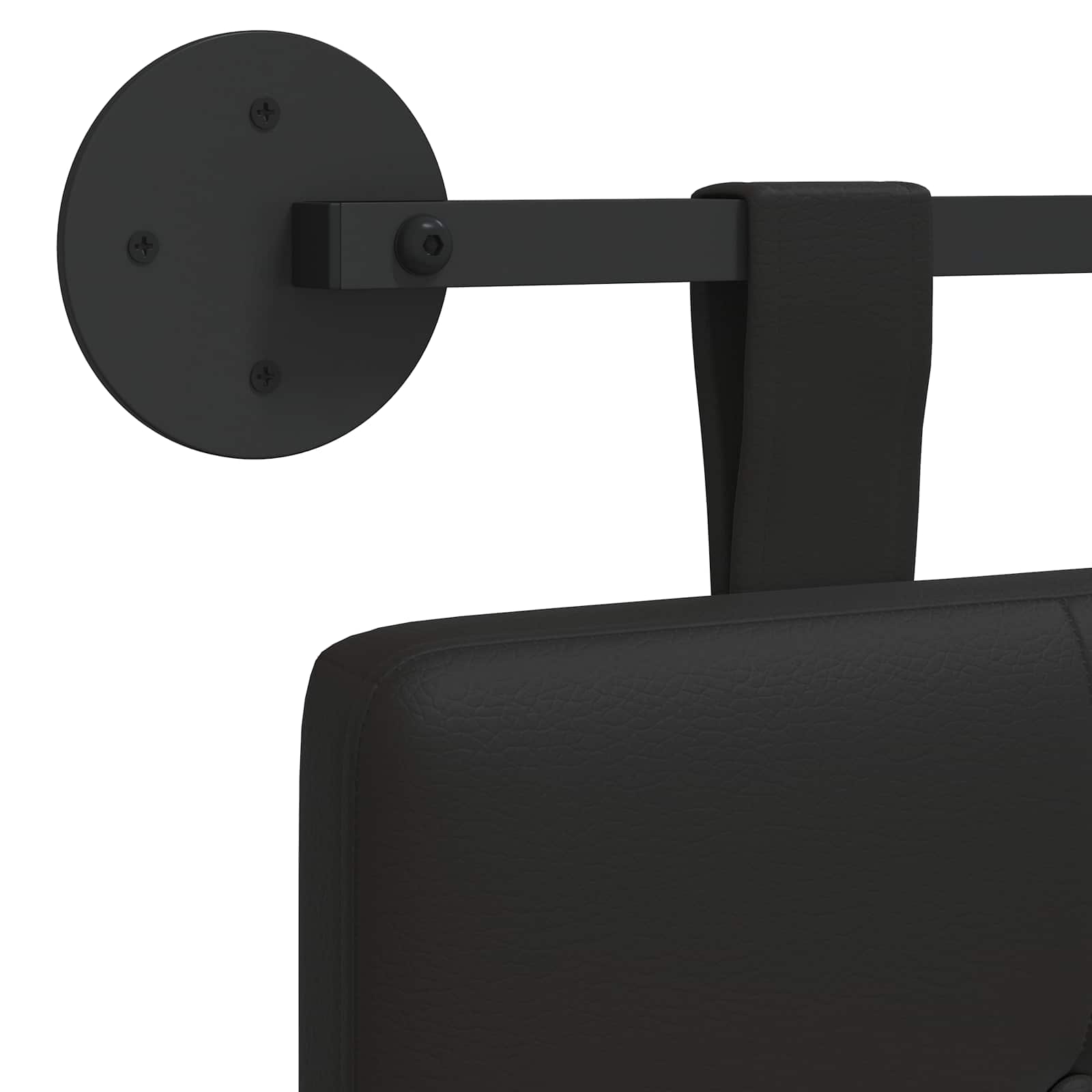 vidaXL Hängevorderseite Schwarz 210 x 55 x 5 cm Kunstleder – Bild 9