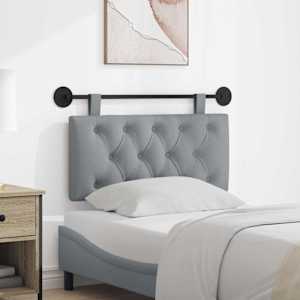 Viseče vzglavje postelje Svetlo siva Blago