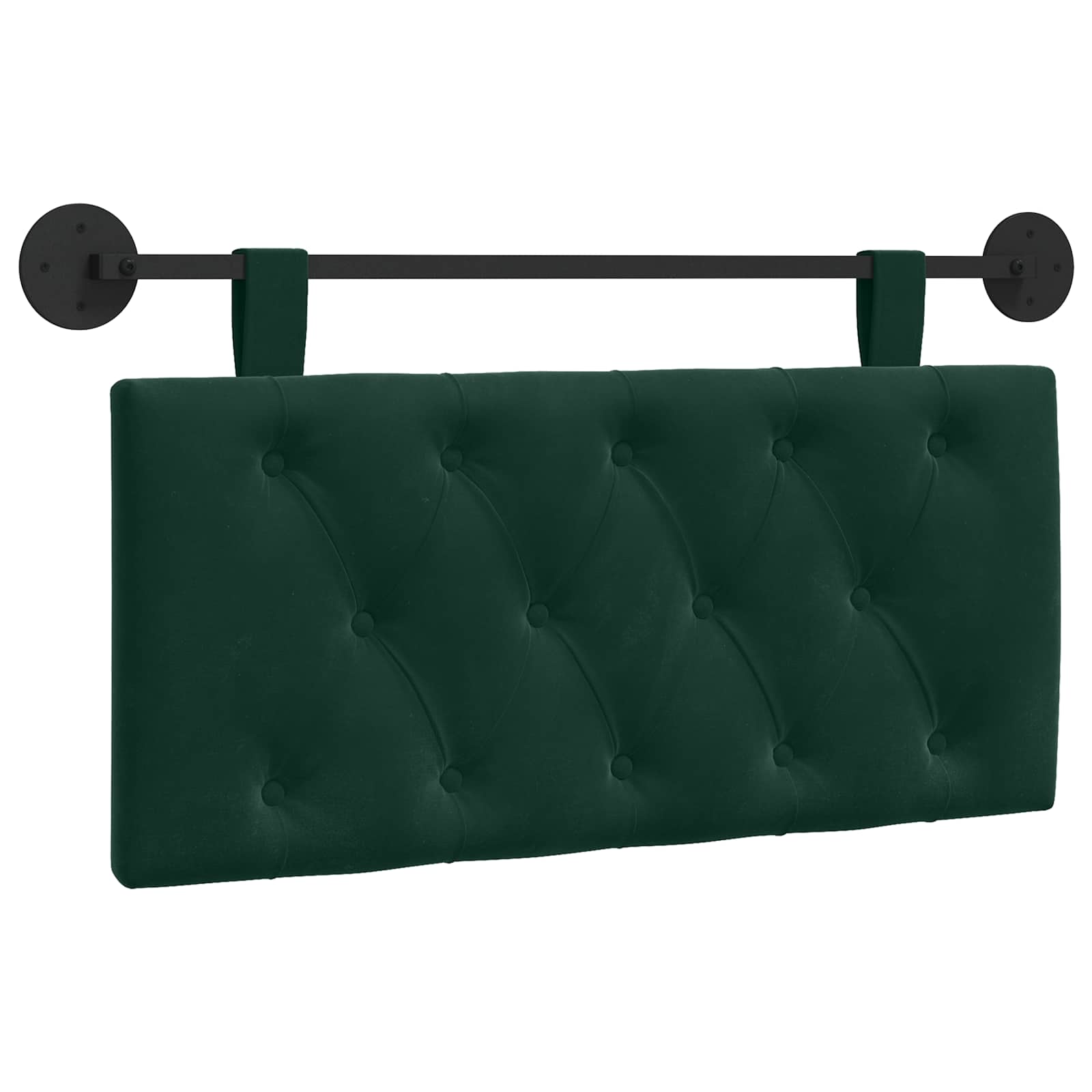 vidaXL Hangend hoofdbord Donkergroen Fluweel groen, foto 3