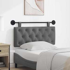 Viseče vzglavje postelje Temno siva Blago