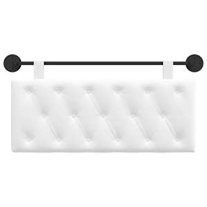 Závěsné čelo postele Bílá Textil - obrázek 5