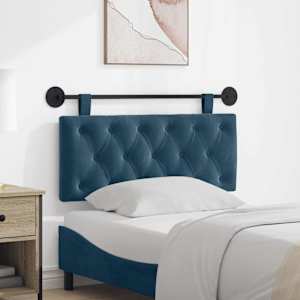Závěsné čelo postele S LED osvětlením Modrá Samet - obrázek 1