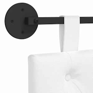 Závěsné čelo postele Bílá Textil - obrázek 9