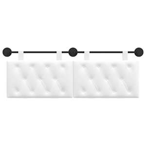 Závěsné čelo postele Bílá Textil - obrázek 5