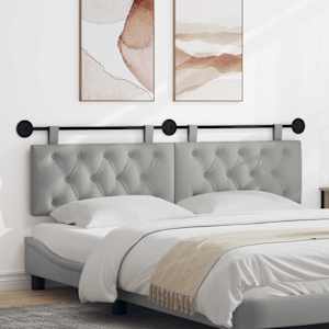 Viseče vzglavje postelje Oblačno siva Blago