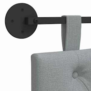 Závěsné čelo postele Světle šedá Textil - obrázek 9