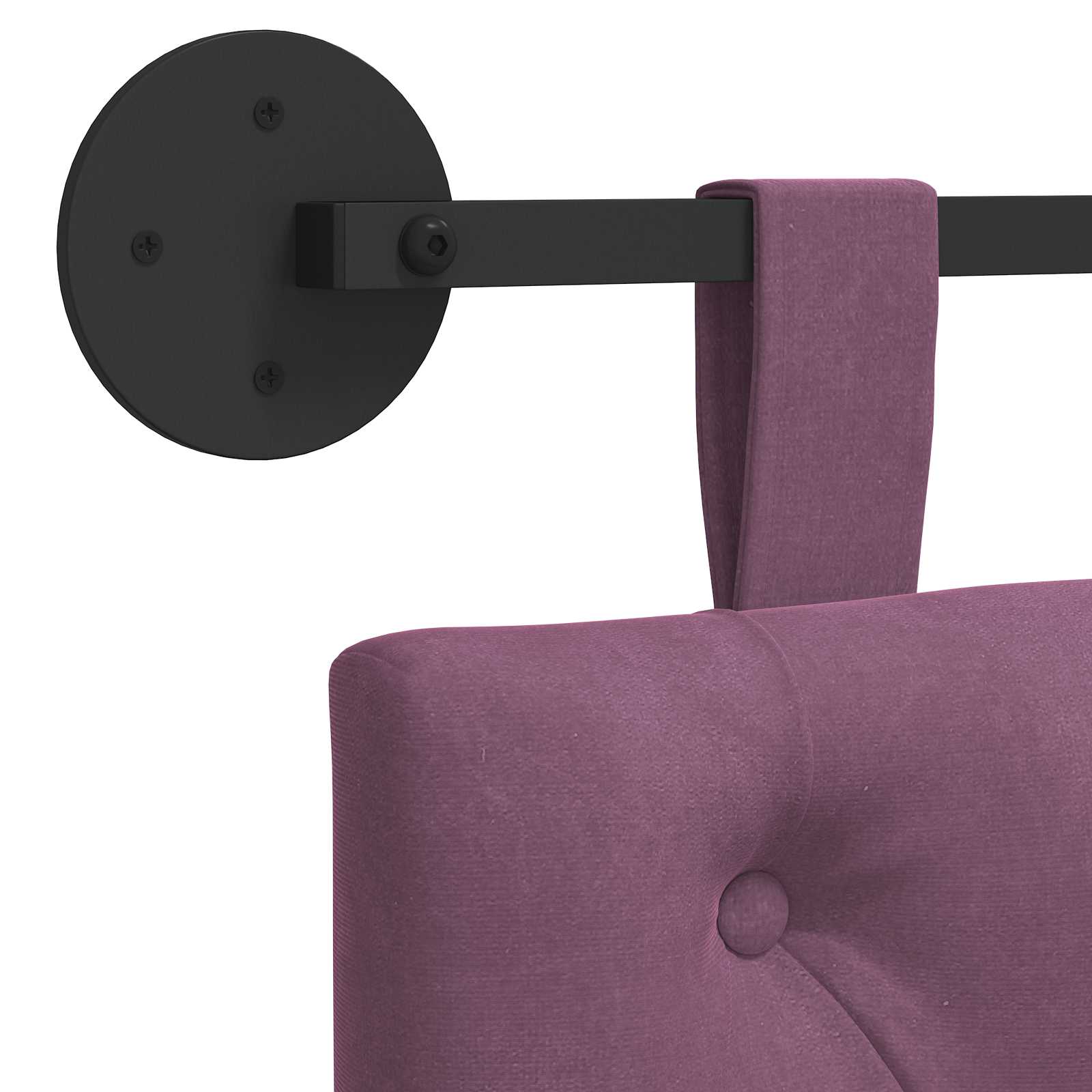 vidaXL Hängevorderseite Wandmontiert Lila 210 x 55 x 7 cm Samt – Bild 9