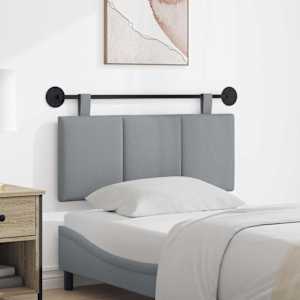 Viseče vzglavje postelje Svetlo siva Blago