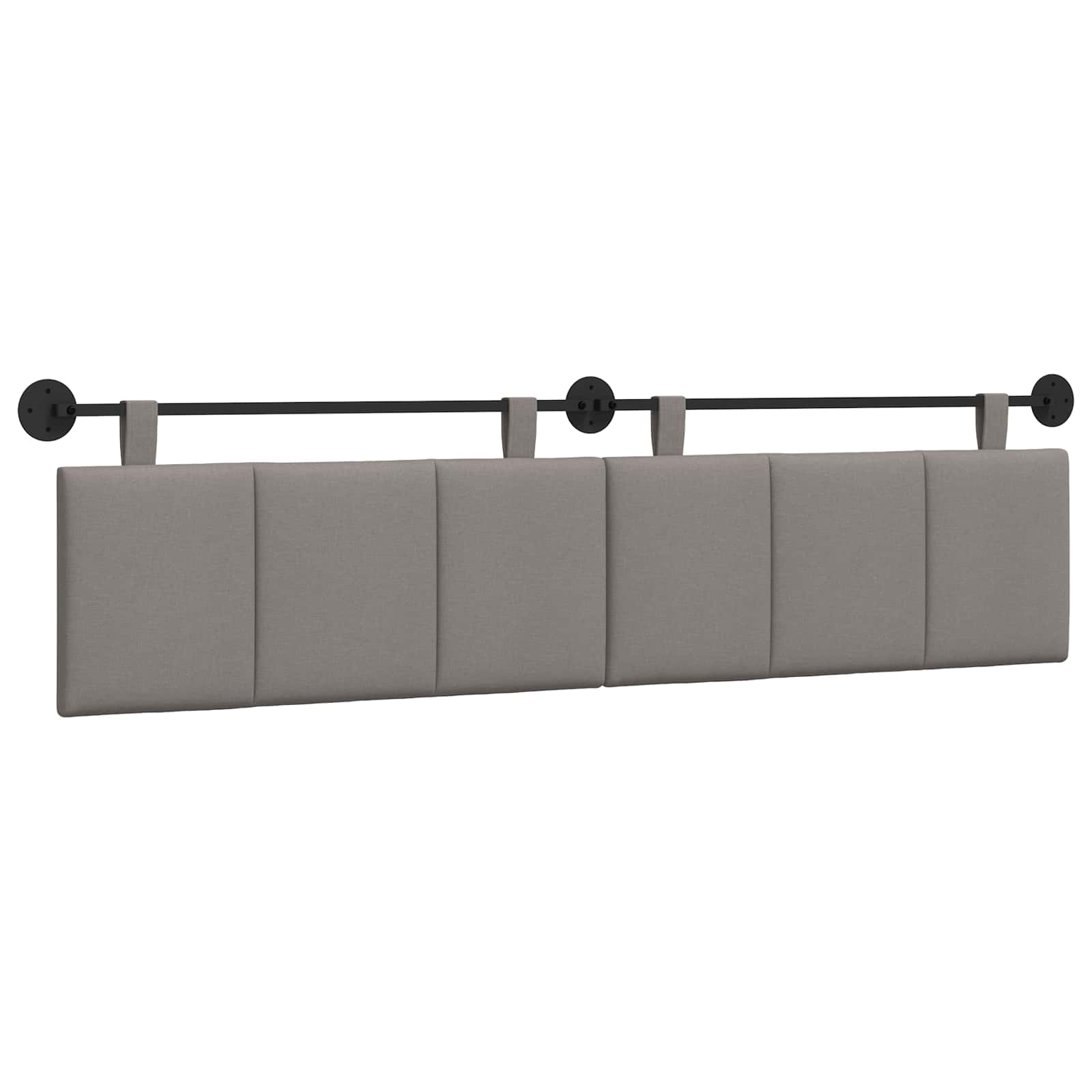vidaXL Hangend hoofdbord Taupe Fluweel, foto 3