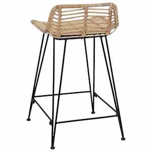 Barová stolička 2 pcs Přírodní 44 x 45 x 76 cm Ratan a ocel - obrázek 5
