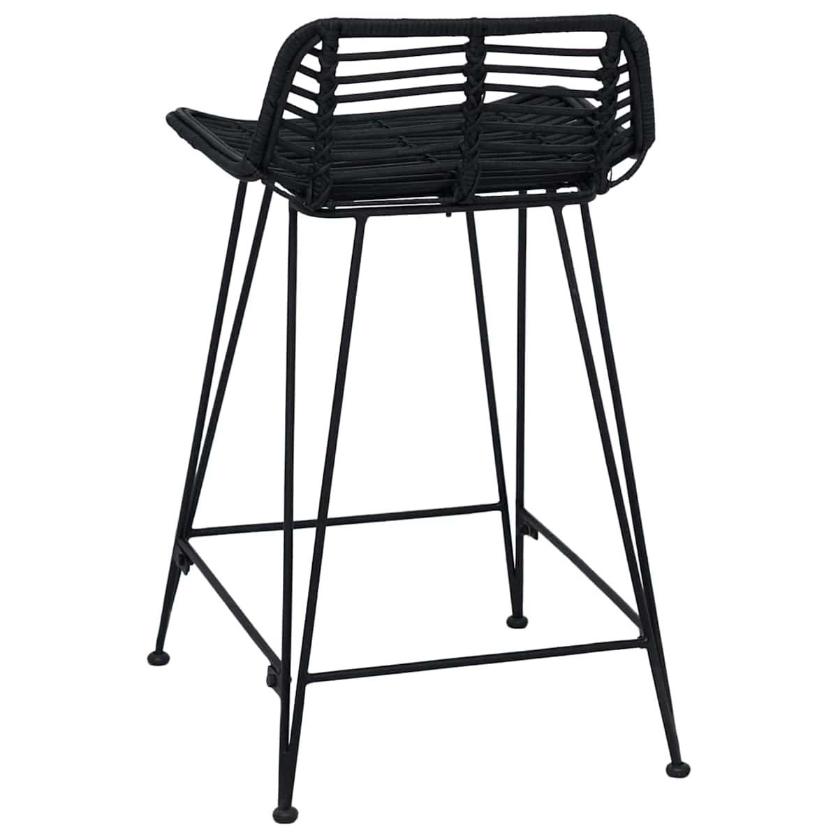 Barbænk 2 stk. 44 x 45 x 76 cm Rattan og Stål - Billede 7
