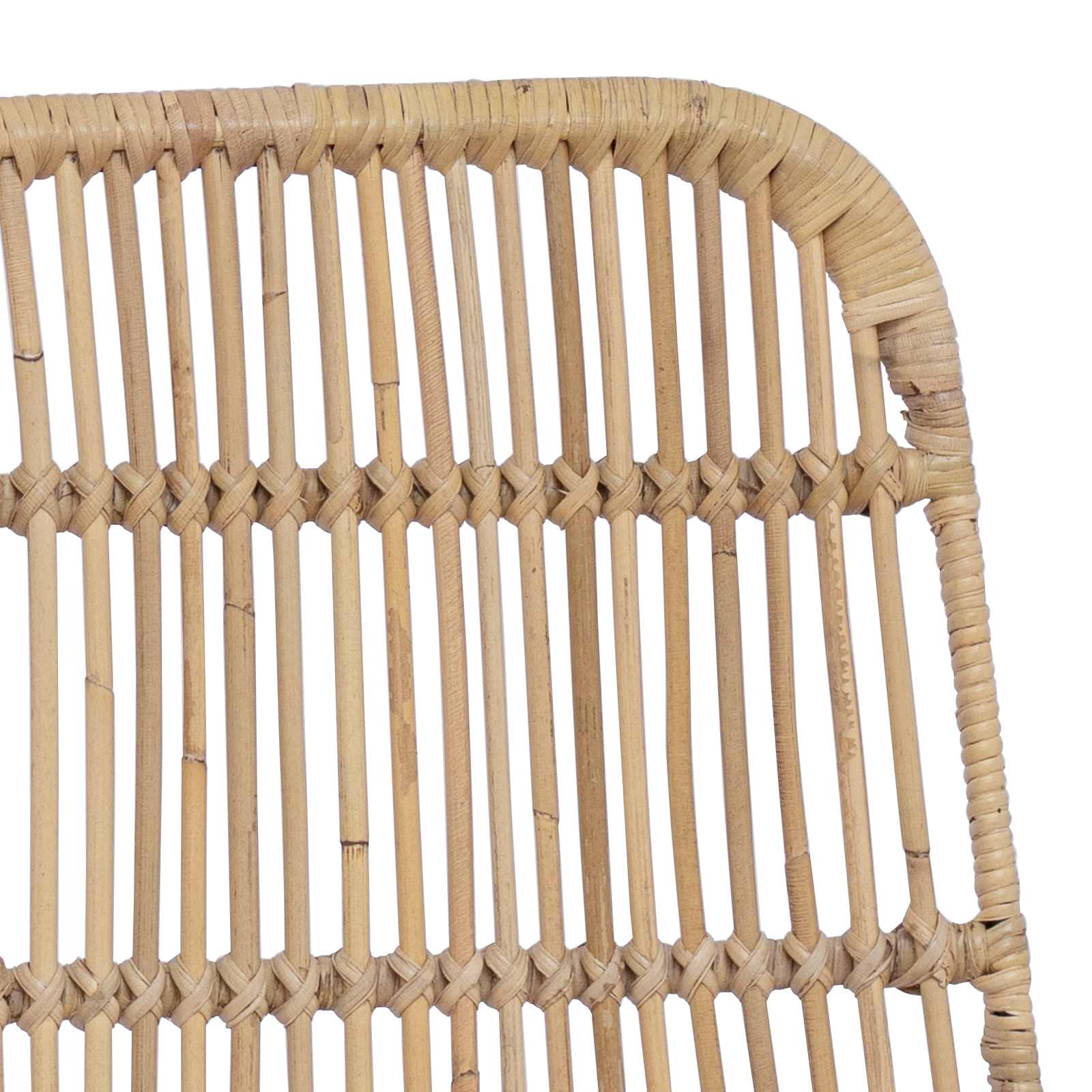 Jedilna stolica 2 pcs Naravna 41 x 55 x 85 cm Rattan in jeklo - slika 8