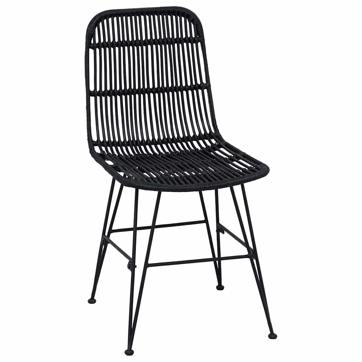 Spisestol 2 stk. Rattan og Stål 41 x 55 x 85 cm - Billede 4