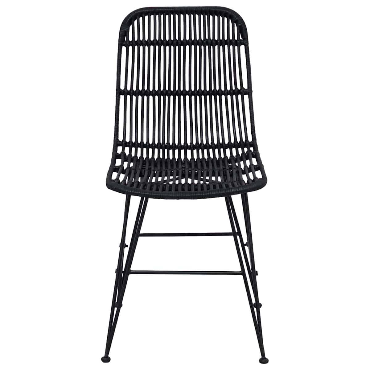 Spisestol 2 stk. Rattan og Stål 41 x 55 x 85 cm - Billede 5