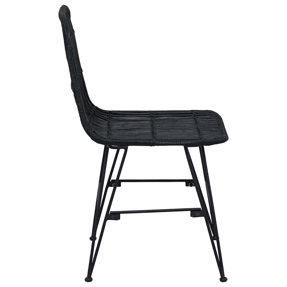 Spisestol 2 stk. Rattan og Stål 41 x 55 x 85 cm - Billede 6